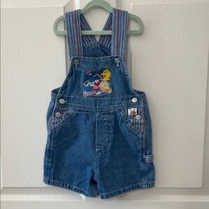 Sesame street denim shortalls 24 months